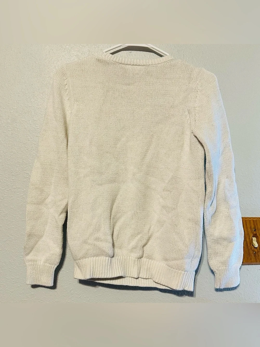 The Children's Place girl kid size LARGE 10/12 Ruffle Cable-Knit Sweater